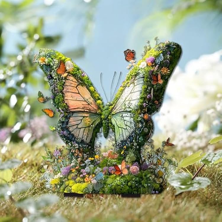 Whimsical Tree Man Fairy Garden Stakes, 2D Acrylic Flat Decor with Ground Insert Design, Flower Pot Decoration for Yard, and Potted Plants, Ideal for Fairy Garden Enthusiasts and Outdoor Decor A