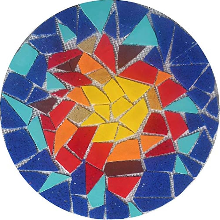 Custom Mosaic Medallion - Piezas de Colores | Mosaic Designs | Mosaic Artwork | Mosaic Wall Art Floor Inlay by Mozaico | Handmade Mosaics | 12 x 12