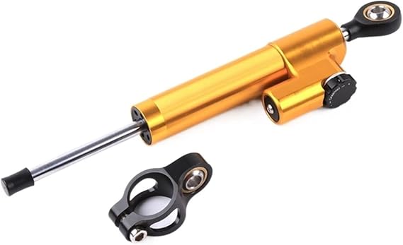 Motorcycle Shock Absorber Steering Damper CNC Steering Damper Electric Scooter Directional Stabilize Dampers For Scooters(Golden black)