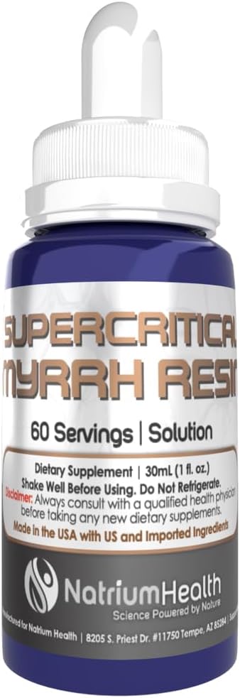 Nootropics Depot Supercritical CO2 Myrrh Extract Solution | 400mg | 4% Furanodienes | Commiphora myrrha | Pain, Inflammation, Mood