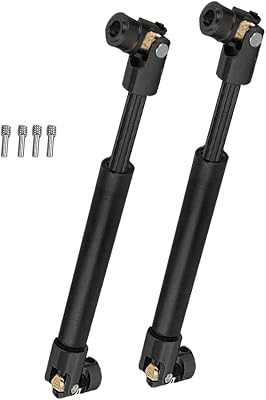 RC Crawler Drive Shaft 94-125MM Upgrades for 110 SCX10 2 Red cat D90 Gen7Pro Rc 4WD GEN8 SCX10-II,Steel #45 Universal Driveshaft,Metal Axles Part Hop-Ups,Black 94-125MM,2PCS