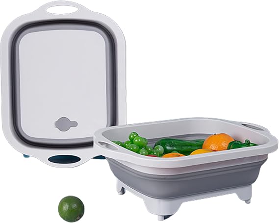 With Drain Collapsible Washing Up Bowl Portable 10L Water Storage Basin Camping Caravans Sink Boat Vegtable Dish Dishes Storage Telescopic Portable Travel Space Saving Kitchen Wash