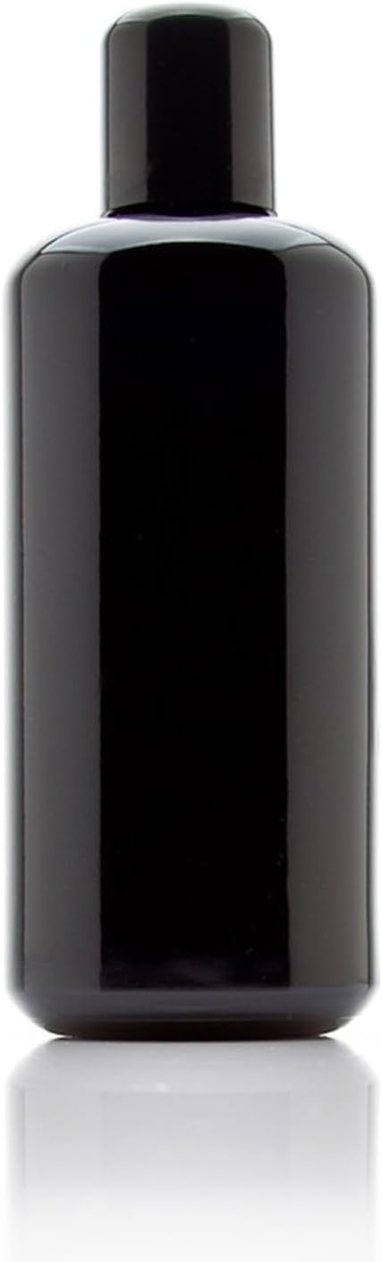 Infinity Jars 200 ML (6.7 fl oz) Black UVBlocking Glass EasyPour ScrewTop Bottle Airtight, SmellProof Mini Container for Oils, Spices, Perfumes, DIY Samples