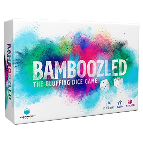 Blue Wasatch Games Bamboozled - A Hilariously Fun Bluffing Dice & Card Game, Family-Friendly Party Game for Kids, Teens & Adults, Ages 8, Fast and Easy to Learn