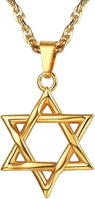 PROSTEEL Jewish Magen Star Of David Necklace For Women Men, Stainless Steel925 Sterling Silver Hexagon Pendant Necklace, Adjustable, Come with Box