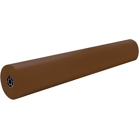 Rainbow PAC63020 Colored Kraft Duo-Finish Paper, Brown, 36" x 1000', 1 Roll
