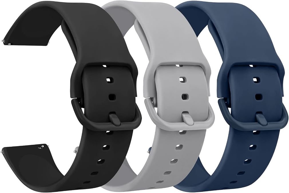 Silicone Watch Bands Quick Release 20mm 22mm, Soft Sport Replacement Watch Strap for Women Men