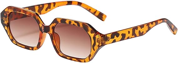 Women's Men's Retro Fashion Street Shot Glasses Unisex PC Frame Sunglasses Glasses Blue Light Filter Women, brown, One Size