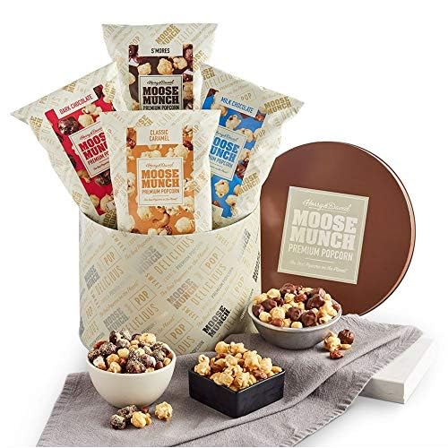 Moose Munch Premium Popcorn Classic Tin, Gourmet Caramel, Smores, Chocolate Popcorn, Snack Tin, All Occasion Gift For Families, Friends, Gatherings, Parties