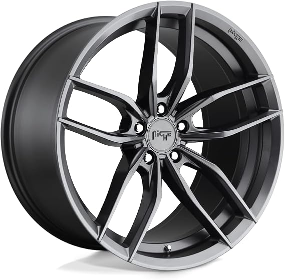 NICHE M204 VOSSO Matte Anthracite Wheel with Aluminum (19 x 8.5 inches /5 x 112 mm, 25 mm Offset)