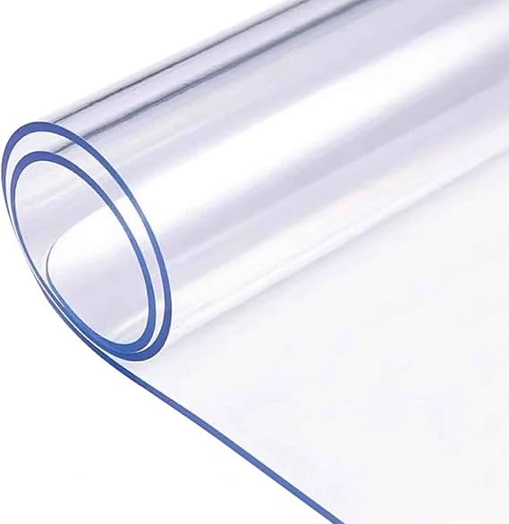 Plastic Table Cover 2mm Thick Clear Table Protector, Rectangle Clear Desk Mat Waterproof Desktop Protector for Writing Desk, Coffee Table, Dining Room Table(80x160cm/31.5x63in)