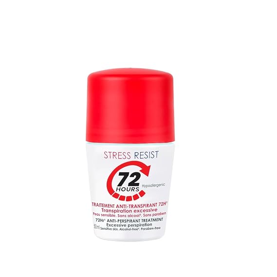72Hr Sweat Odor Stress Resist Protection | Anti-Perspirant Roll-on Deodorant | Dry-Touch 50mL Deo 4 Sensitive Skin