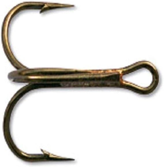 Mustad Classic Round Bend Treble Hook (Pack of 25), Bronze, 10
