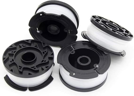 trimmer Spool For Decker AF-100 Grass Strimmers compatible with GL340 GL425 GL430 GL530 Trimming spool ，Thread Coil Spool Line Black (4X Thread Spool)