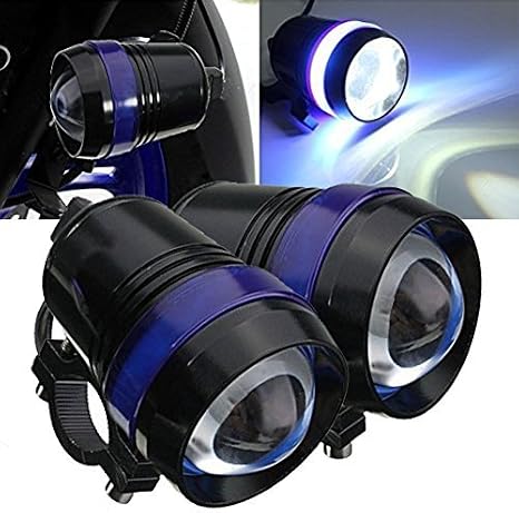TUINCYN U3 Motorcycle LED Lamp Motor Headlight Spot Lights Bulb Waterproof 6000K White Light Universal Motorbike Running Working Beam Light Projector Daymarker LED Bulb (Pack of 2)
