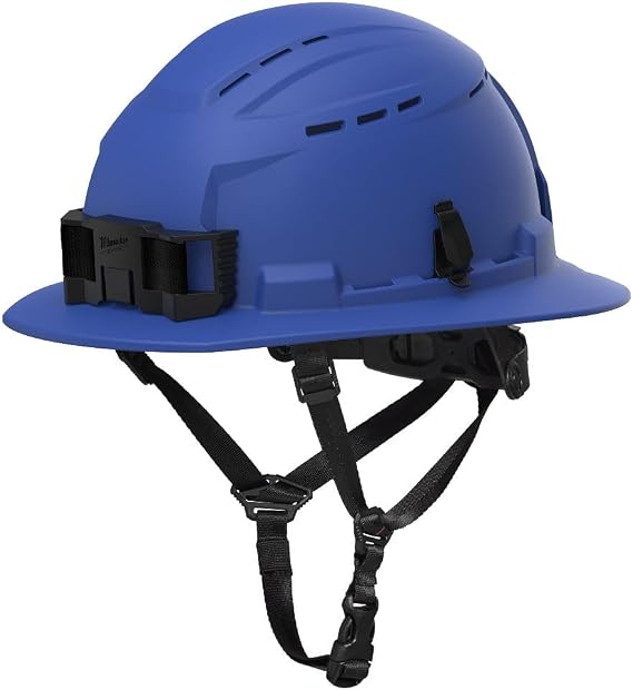 Milwaukee Bolt Full Brim Vented Safety Helmet Type 2, Class C (Blue)