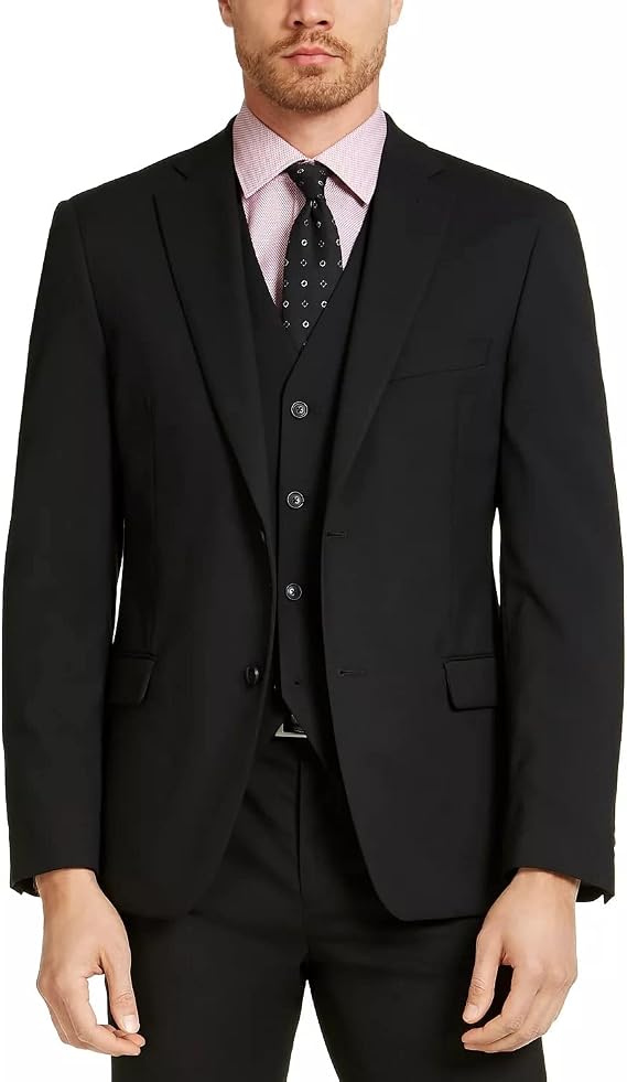 Alfani Men's Slim Fit Stretch Solid Suit Jacket Black Size 36