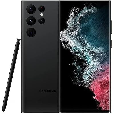 Samsung Galaxy S22 Ultra 5G SM-S908EDS Dual SIM 256GB 12GB RAM, GSM Unlocked International Version - Phantom Black