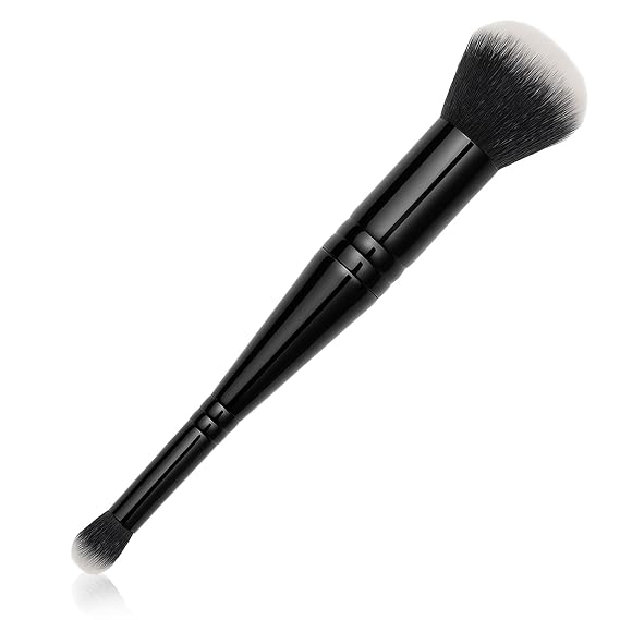 Complexion Duo Brush Dual-Ended Makeup Brush for Foundation & Concealer, Airbrushed Finish with Vegan & Cruelty-Free Synthetic Bristles