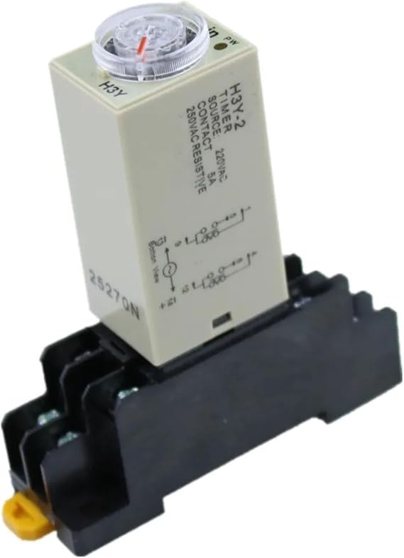 H3Y-2 AC 220V Delay Timer Time Relay 0-10 Minute with Base