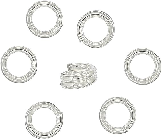 20PC Sterling Silver Split Jump Ring 4mm, 0.6mm Wire(22ga)
