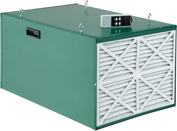 Grizzly Industrial G9956 - Heavy-Duty Double Air Filter with Remote Control