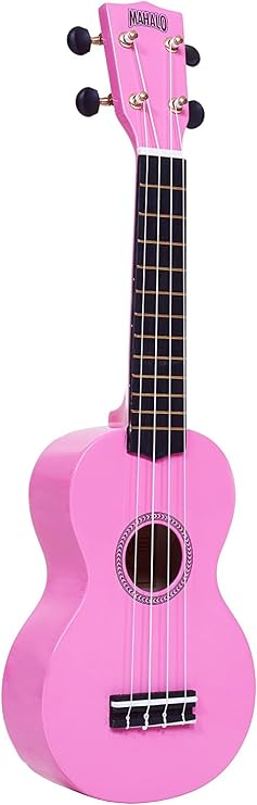 Mahalo MR1-PK Rainbow Series Soprano Ukulele, Pink