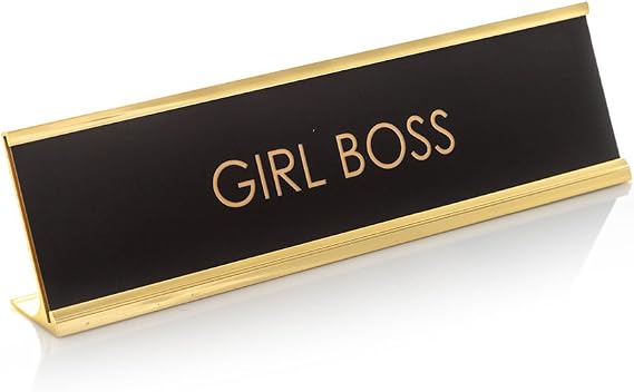 Girl Boss Novelty Nameplate Desk Sign