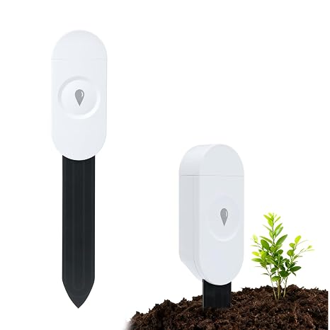 Wigearss Zigbee Soil Meter, Moisture, Temperature, Ambient Humidity for Plants, Compatible with Home Assistant Zigbee2mqtt