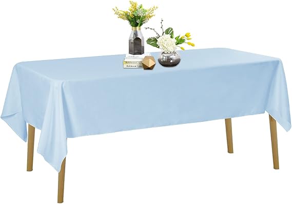 60x120 Blue Mist Tablecloth - Stain and Wrinkle Resistant Washable Polyester Table Cloth, Decorative Table Cloth for Dining Table, Buffet Parties and Wedding, Blue Mist