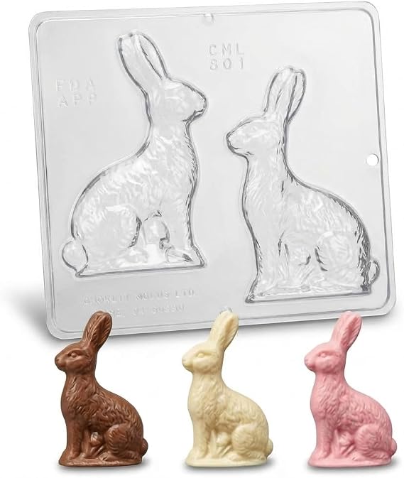 6" Bunny Chocolate Candy Mold Easter 801