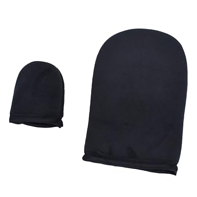 2pcs Flocking Self Tanning Mitts for Even Application Black Sunscreen Gloves for Sunless Tanning Portable Easy to Use for Women Girls