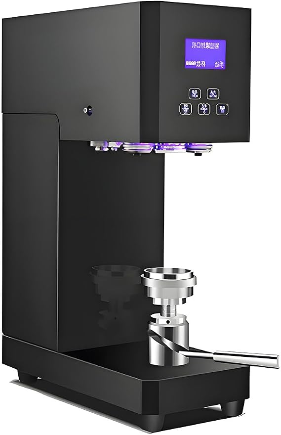 Semi Automatic Can Sealer Machine, 370W Commercial Automatic Cup Sealing Machine, Commercial Soda Can Sealer, Aluminum Plastic Tin Can Cup Can Sealer with Counter Black