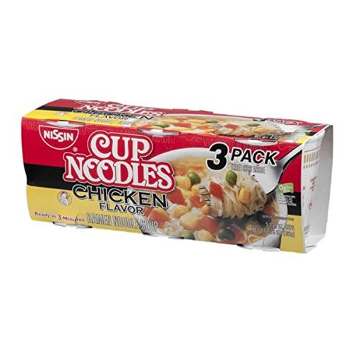 Nissin Cup Noodles Ramen Noodle Soup Chicken Flavor - 3 CT