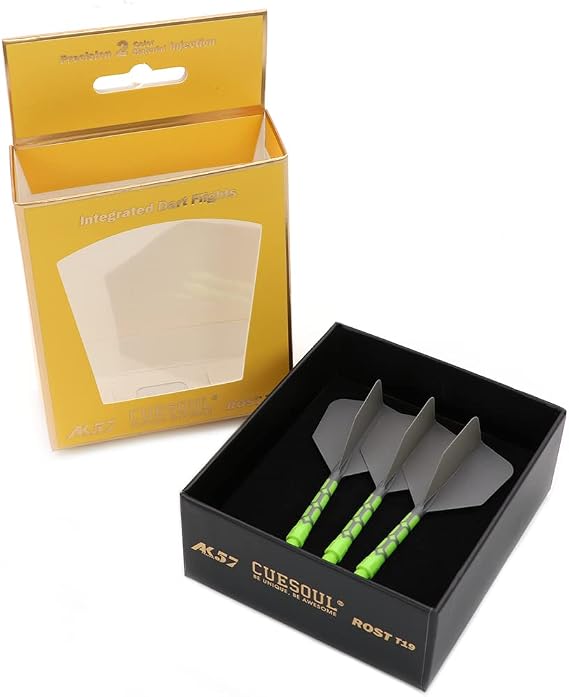 CUESOUL ROST T19 Integrated Dart Shaft and Flights Big Wing Shape Grey 33mm-Say Goodbye to Falling Dart Flight