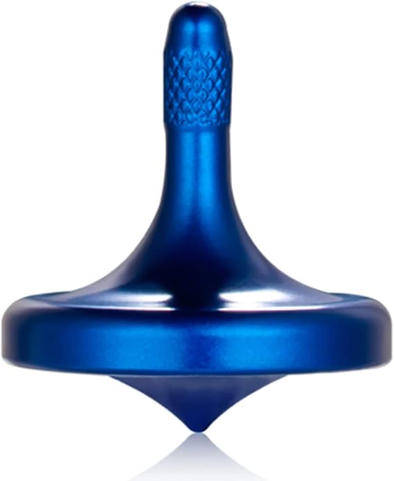 Precision Metal Spinning Top, Well Made Stainless Steel Adult EDC Toy, Perfect Balance Easy to Use Kill Time Efficiently, Spin Long Time Exceed 5 Minutes (Blue)