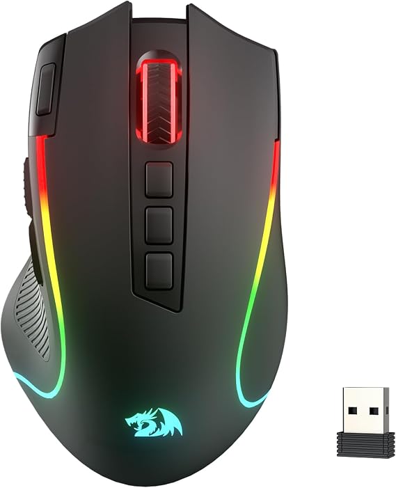 Redragon M612 Wireless RGB Optical Gaming Mouse 8000 DPI Remapping Keys