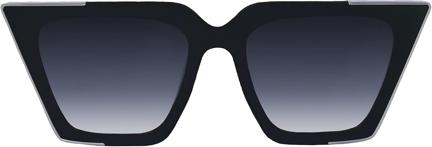 TOPFOXX - The CEO Faded Black - Square Oversized Sunglasses for Women with UV400 Protection