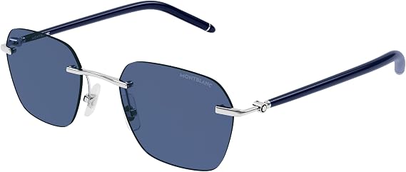 MONTBLANC MB0270S Silver/Blue 51/21/145 men Sunglasses