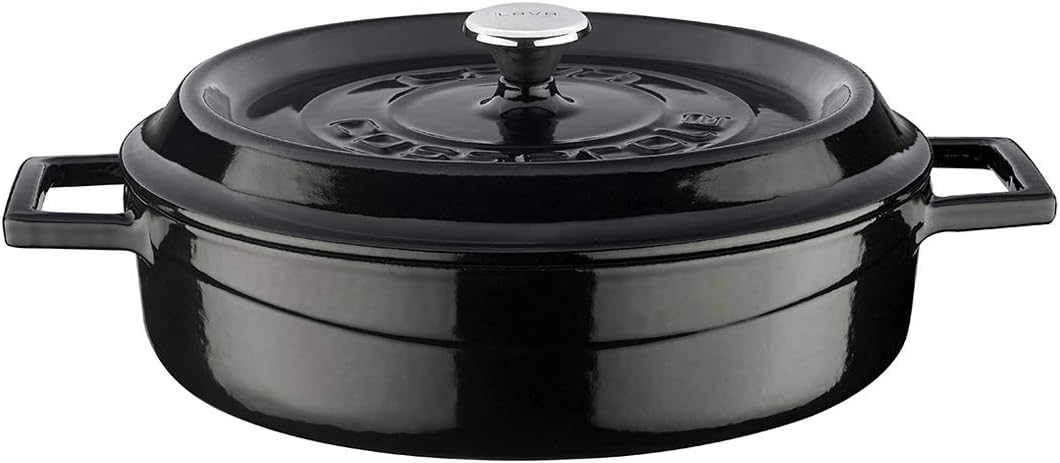 Lava Casting Multi-Purpose Spring Pot Diameter Ø 24 cm - Trendy Black