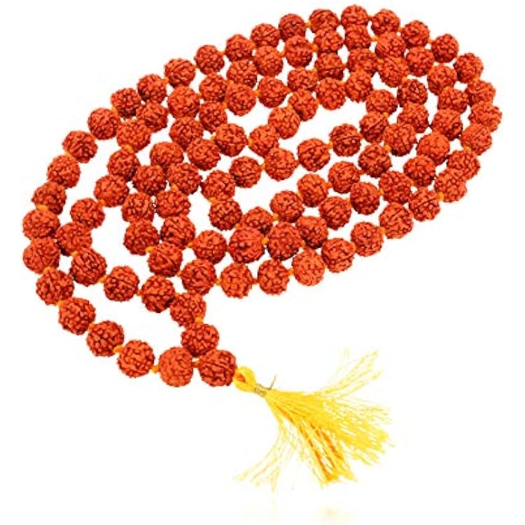 Natural Five Face -Panch Mukhi Rudraksha Mala-Rudraksha 10 MM Beads Rosary for Jaap - for Gift as a Sign of Goodness1081