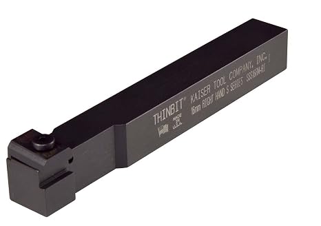 THINBIT SSS16RM 16 mm Right Hand, Straight, Swiss Screw Machine toolholder. Use with Grooving, Threading and Parting Inserts.