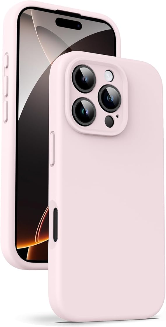 Supdeal Liquid Silicone Case for iPhone 16 Pro Max - [Camera All-Round Protection] [Soft Microfiber Lining Anti-Scratch] 4 Layer Full Covered Shockproof Gel Rubber Phone Case Cover, 6.9", Pink