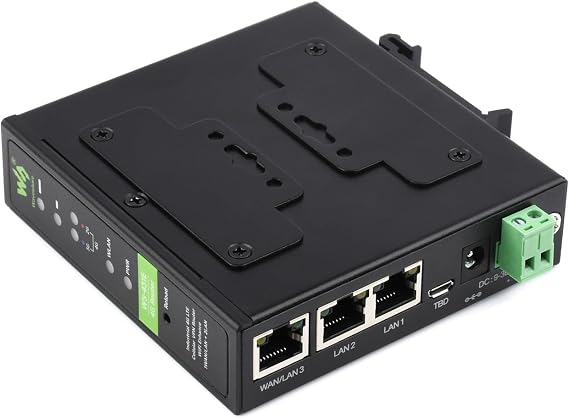 Waveshare Industrial 4G LTE Router Support Multiple VPN Protocols 3-Ch Ethernet Ports WiFi High-Speed Internet Access Dual Qualcomm Chips Supports Multiple Mode & Frequency Bands for Europe