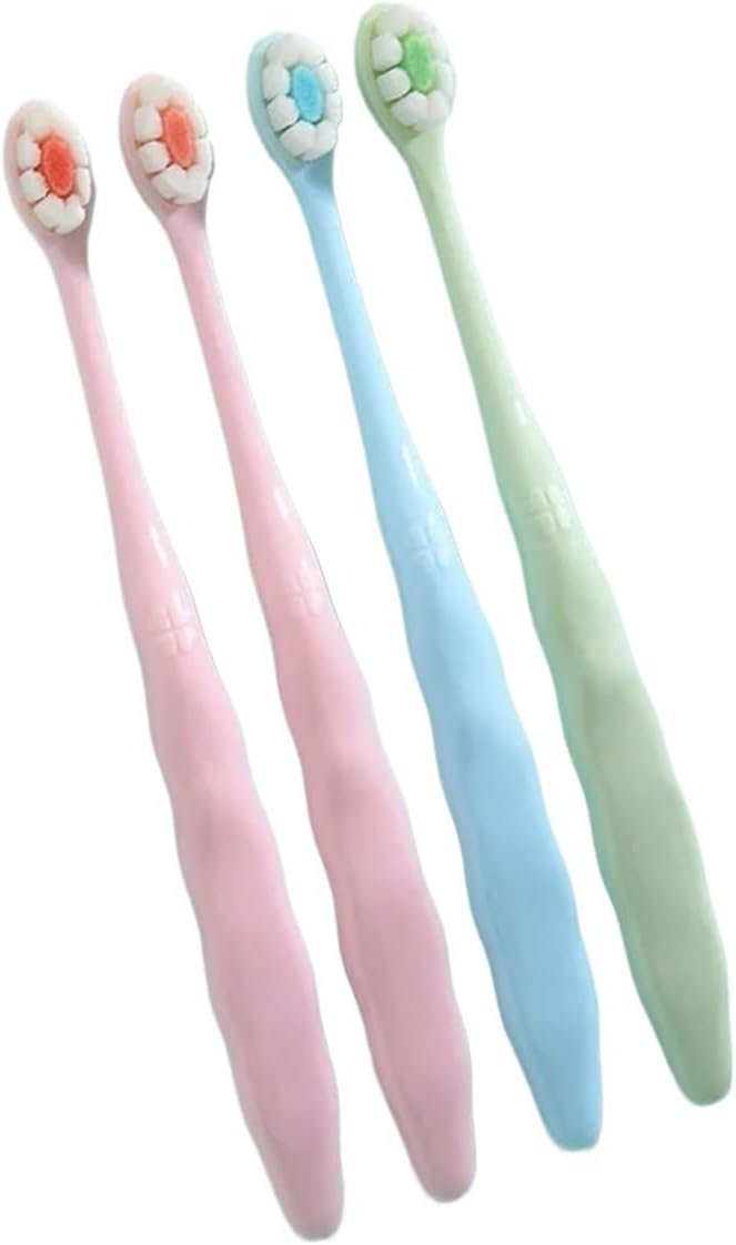 Manual toothbrush 2 PC Couple Toothbrush Ultra-fine Bristles Soft Teeth Love Heart Anti Slip Brush Handle Deep Cleaning Whitening Adult Brush