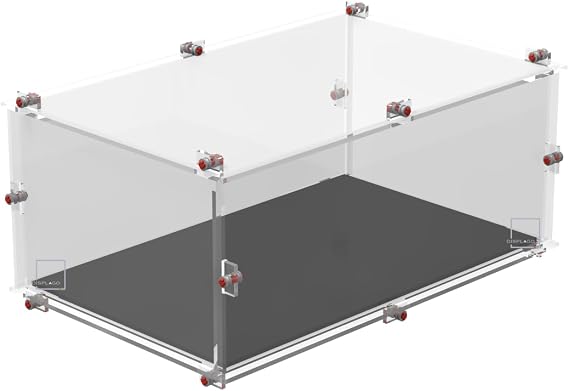 Display Case for LEGO 75405 Home One Starcruiser (Black acrylic base)