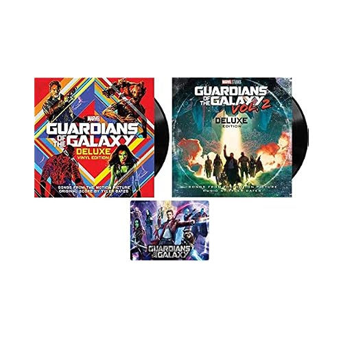 Guardians of the Galaxy: Awesome Mix Vol. 1 & 2 - Complete Deluxe Edition Vinyl Record Collection (12" album, 33 rpm) + Bonus Art Card
