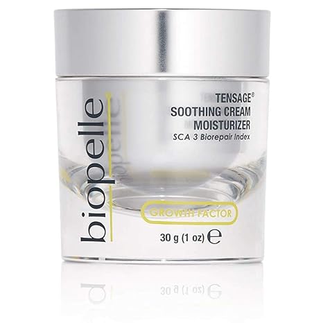 Biopelle Tensage Growth Factor Soothing Oil Free Moisturizer Face Cream with SCA 3 Biorepair Index, Snail Mucin Moisturizer for Oily Skin with Hyaluronic Acid and Antioxidants, 1 Oz