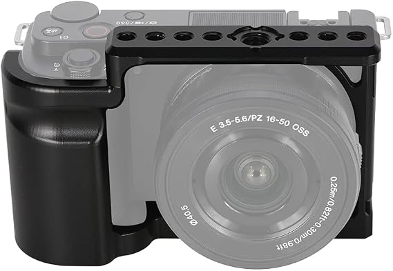NICEYRIG Cage for Sony ZV-E10 Vlog Vlogging Camera with Aluminum HandleGrip