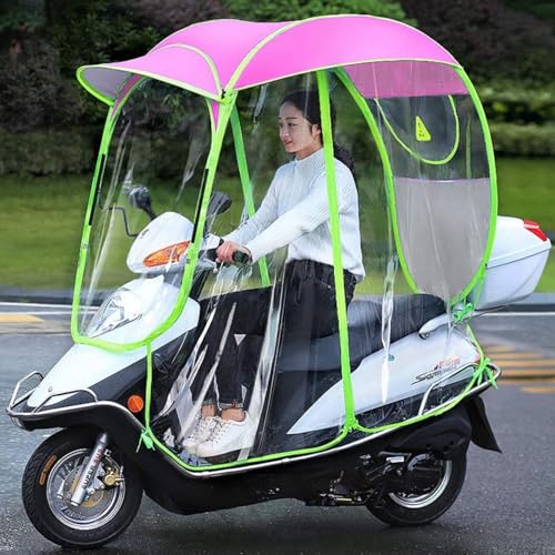 Motorcycle Rain Cover Waterproof Sun Shade Mobility Scooter Canopy - Fully Enclosed Motor Scooter Umbrella Rai